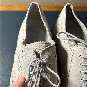 Cole Han Gray Suede Oxford Shoes. NWOT